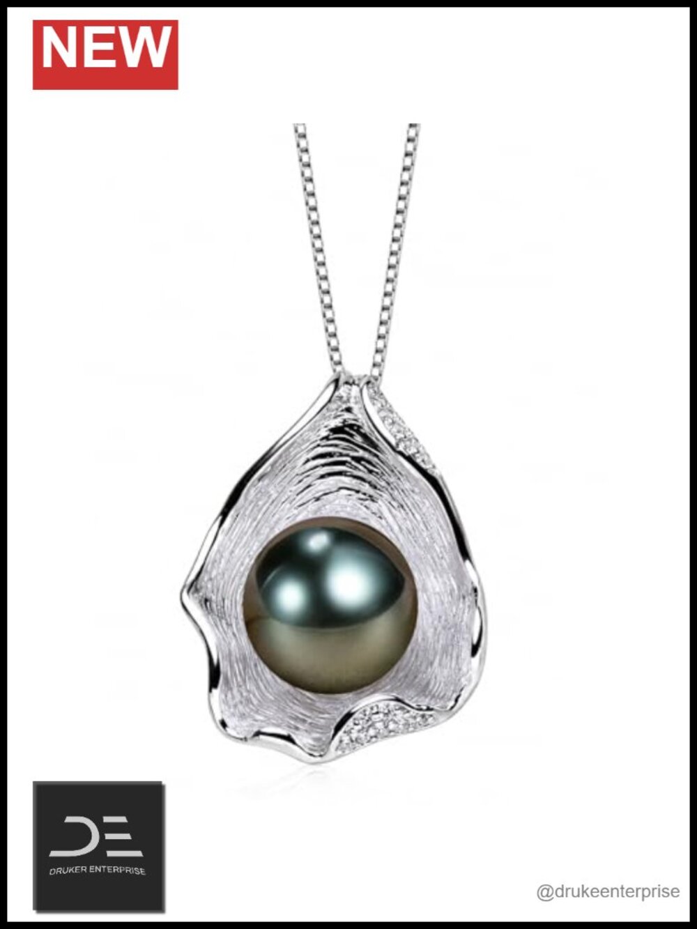 Tahitian Cultured Pearl Pendant Necklace 18in Gold-Plated Sterling Silver